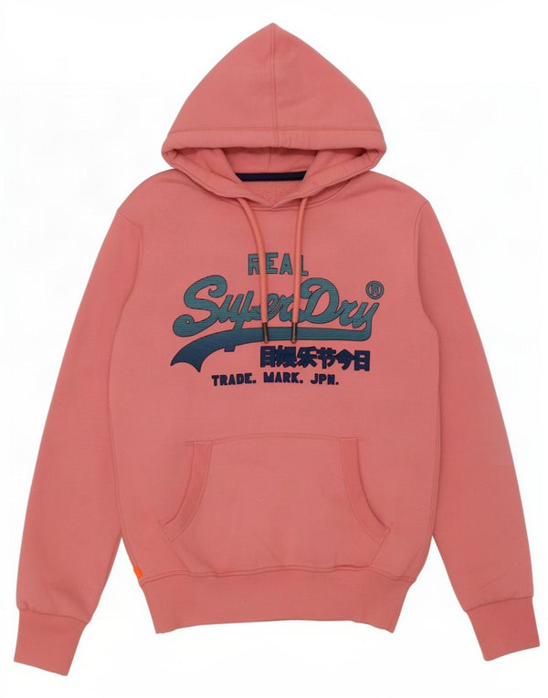 Damski sweter oversize Superdry z grafiką, UK 6 XS, różowy, bawełniany