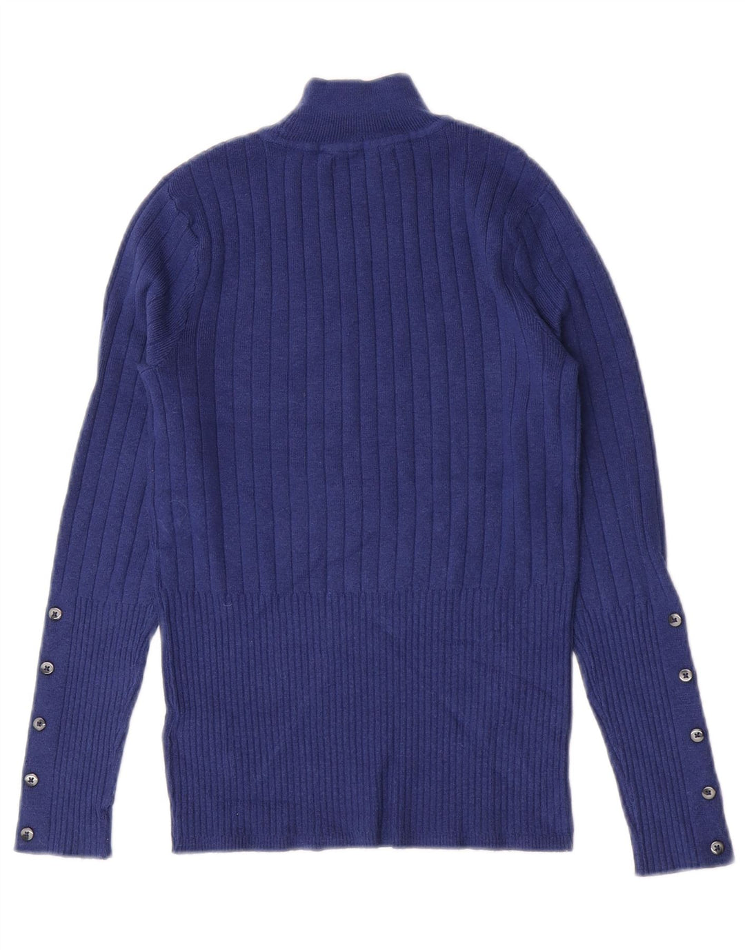 Marks & Spencer Damski sweter z golfem UK 8 Small Blue Viscose