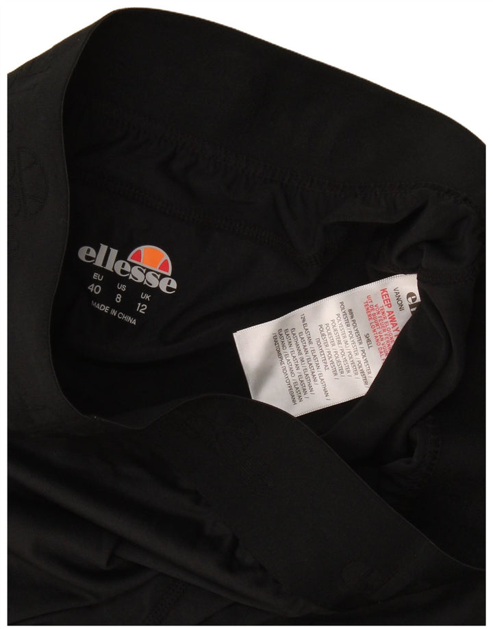 Damskie legginsy Capri Ellesse UK 12, średni czarny poliester