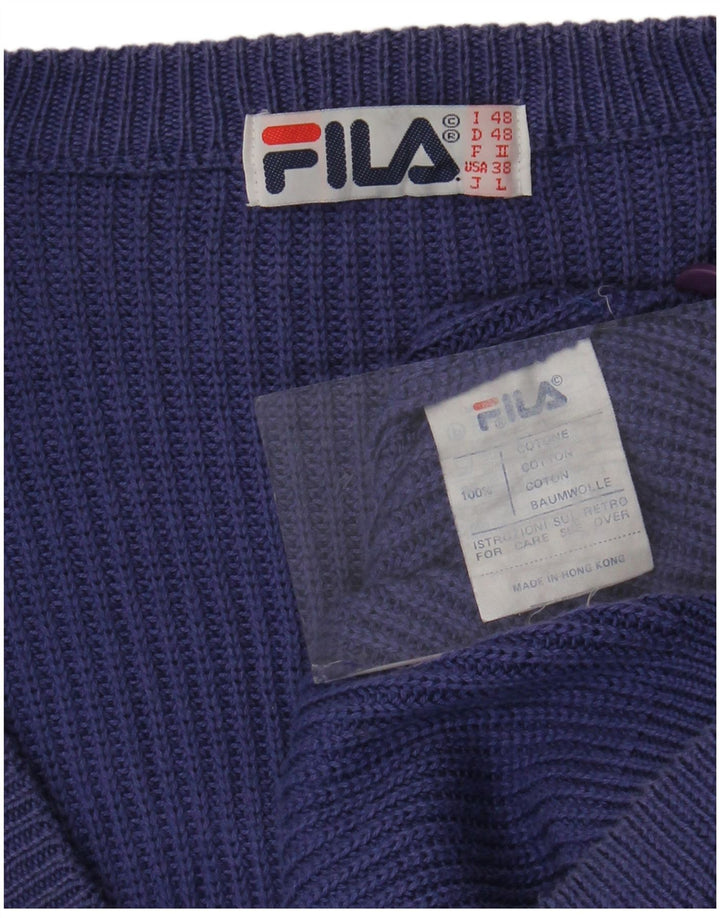 Męski sweter Fila IT 48 Średni fiolet, bawełna