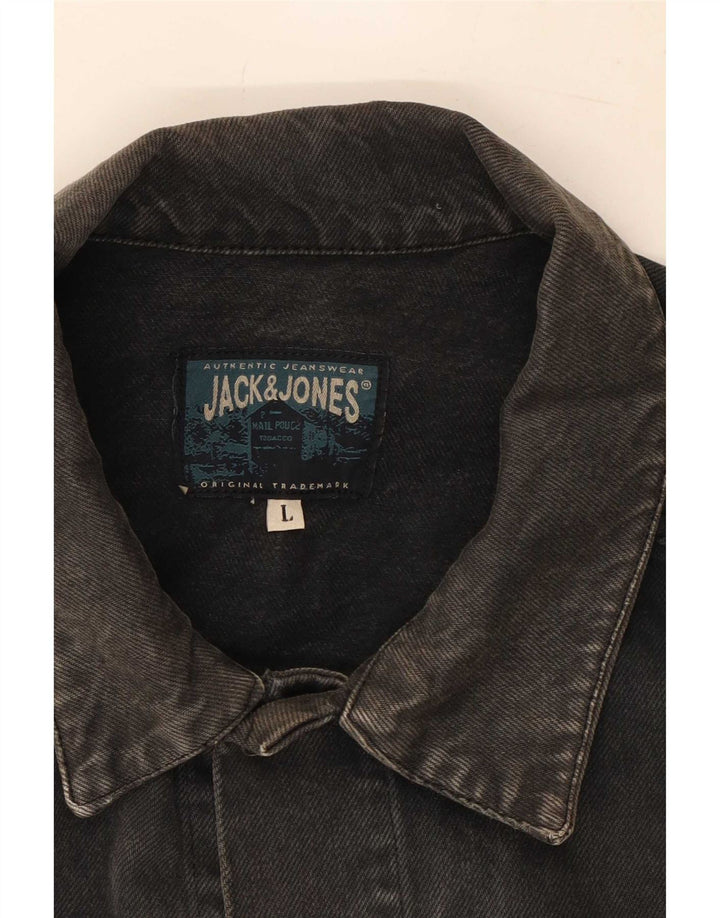 Męska kurtka dżinsowa Jack & Jones UK 40, duża, czarna