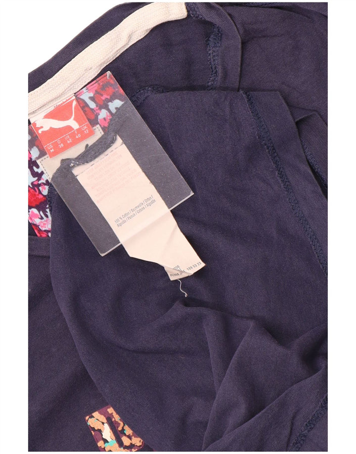 Damska koszulka z grafiką Puma Top UK 12 Średni granatowy, bawełniany