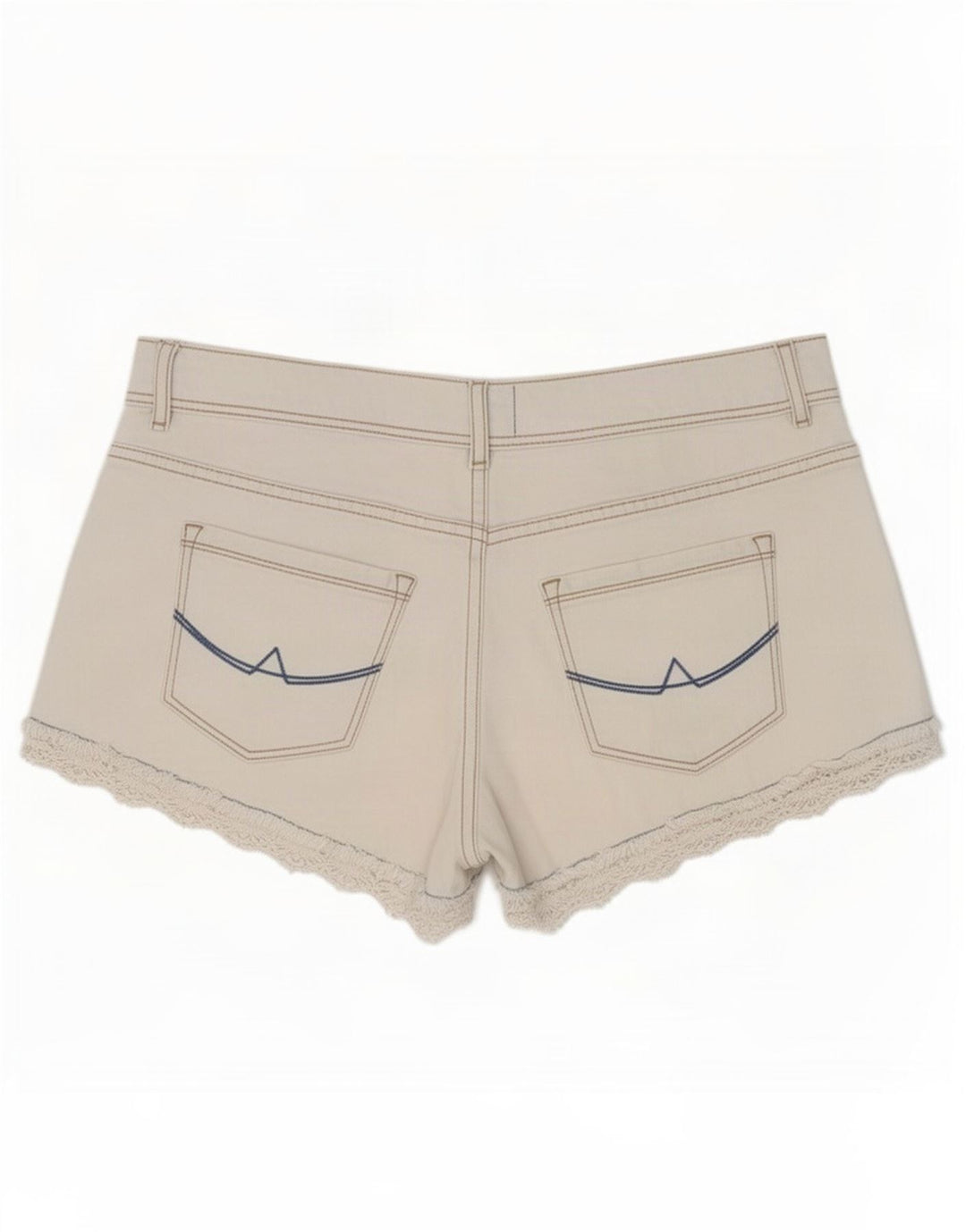 Damskie spodenki jeansowe Superdry, średnie W28, biała bawełna
