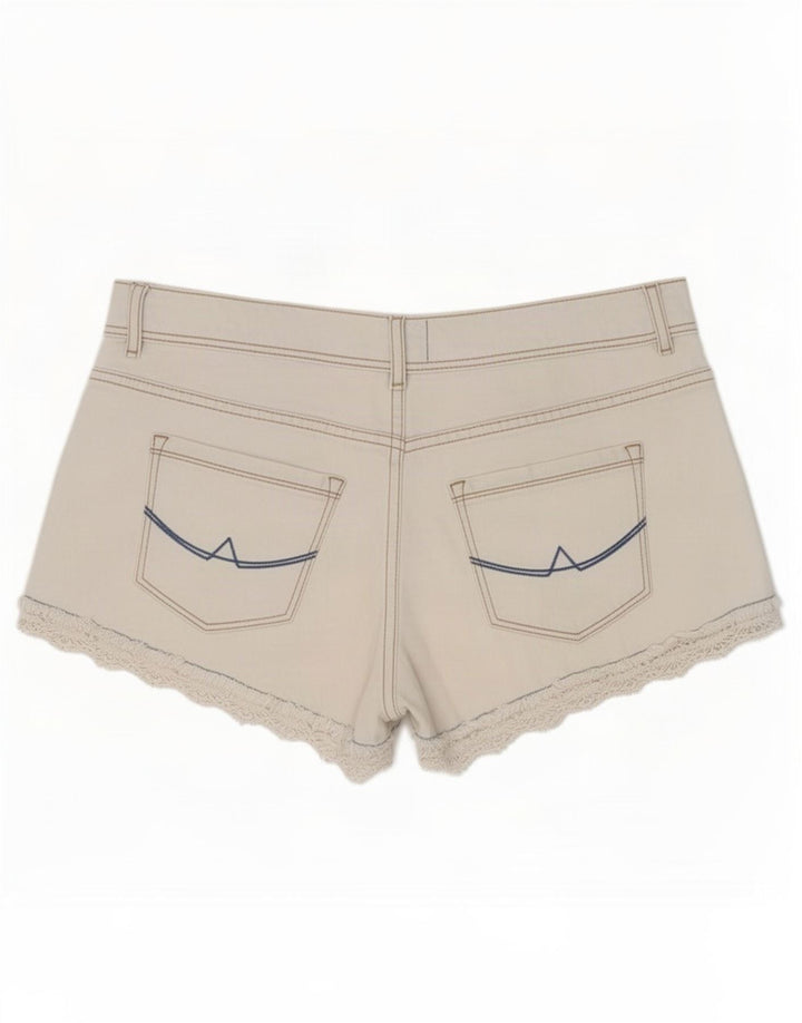 Damskie spodenki jeansowe Superdry, średnie W28, biała bawełna