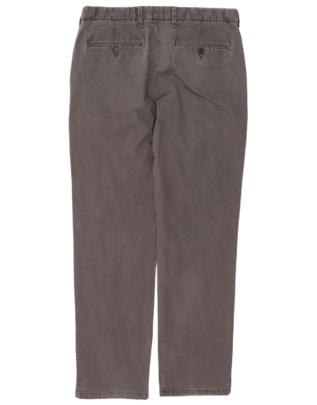 Męskie spodnie chino o regularnym kroju Marks & Spencer W34 L30 Szara bawełna