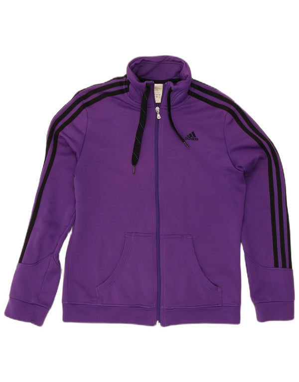 Damska bluza dresowa Adidas UK 14 Średni fioletowy poliester