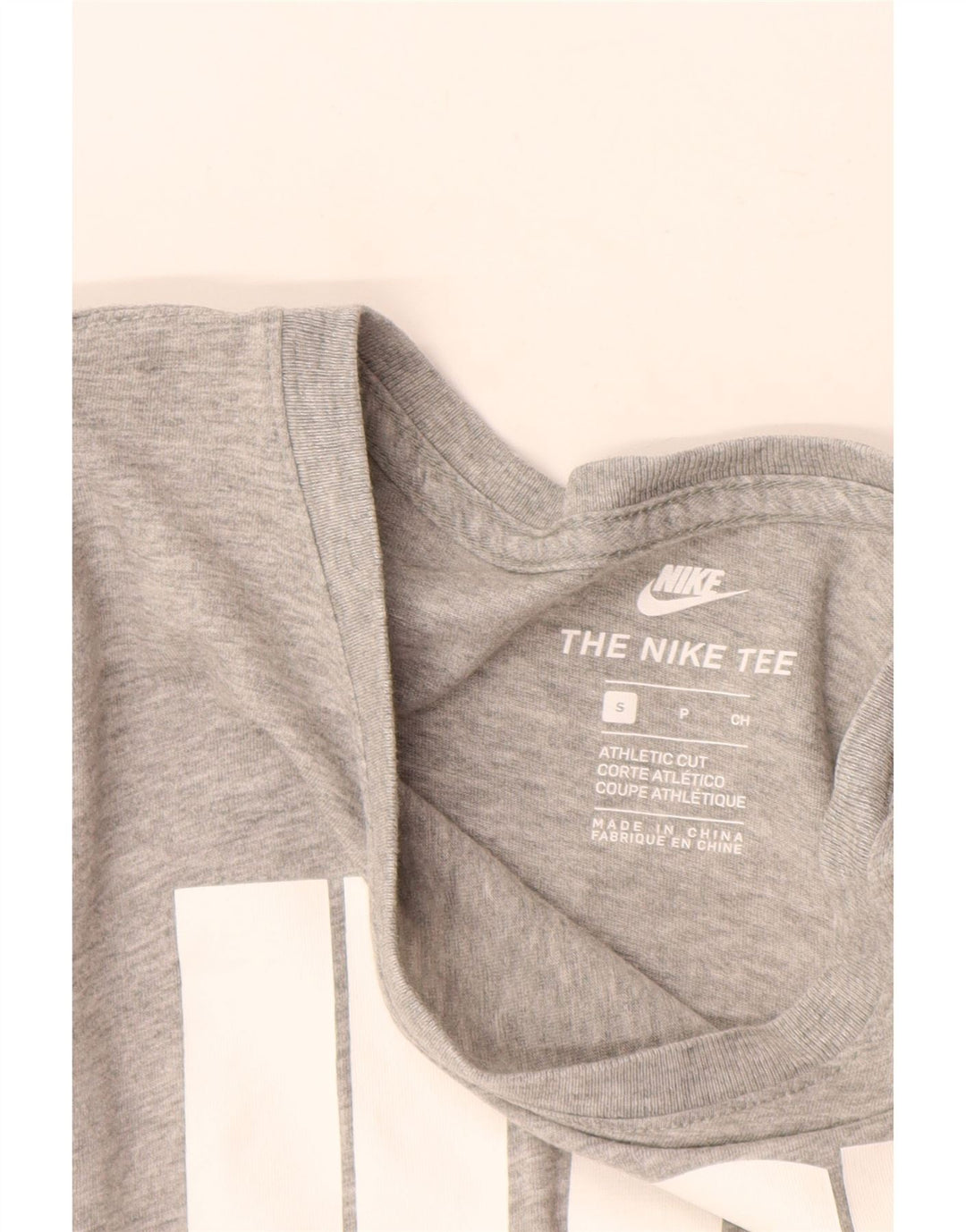 Damska koszulka Nike Athletic Cut Graphic z długim rękawem, UK 10, mała, szara nakrapiana