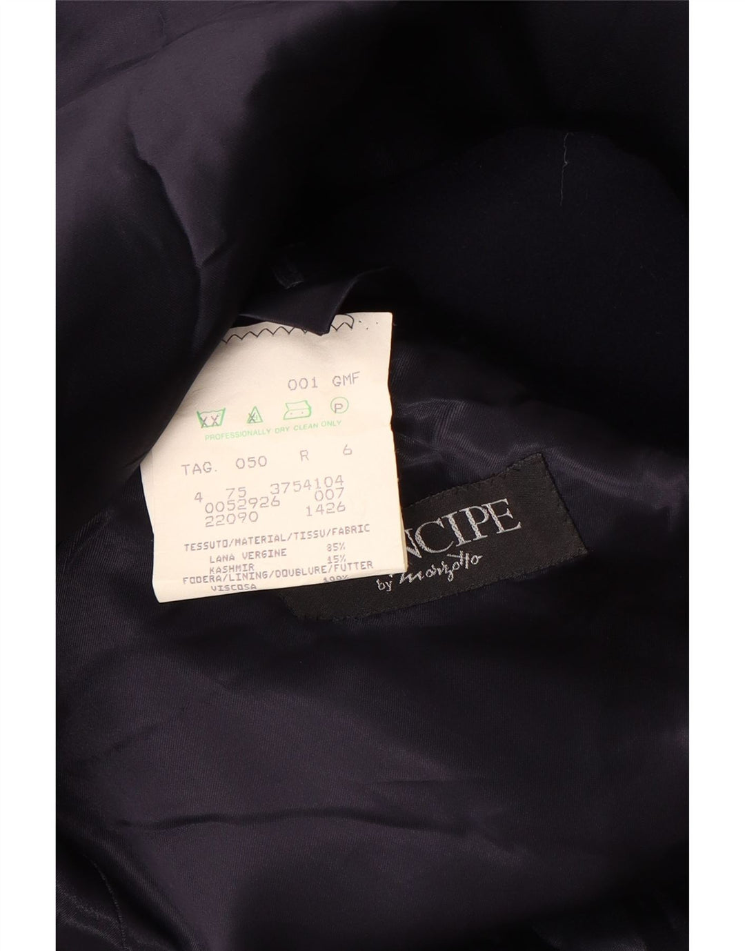 Dwurzędowy płaszcz męski Marzotto Principe IT 50, duży, granatowy