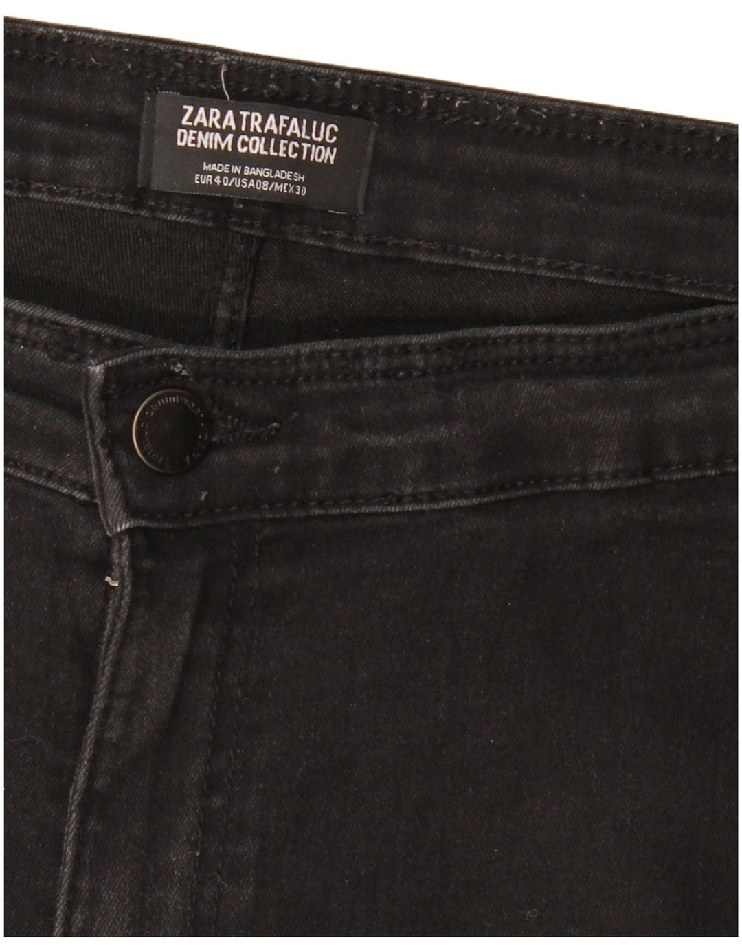 Damskie jeansy obcisłe ZARA Trafaluc z wysokim stanem EU 40 Medium W30 L27 czarne