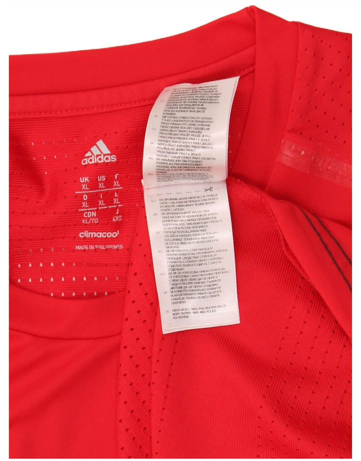 Adidas Męski T-shirt Climacool Top XL Czerwony Poliester