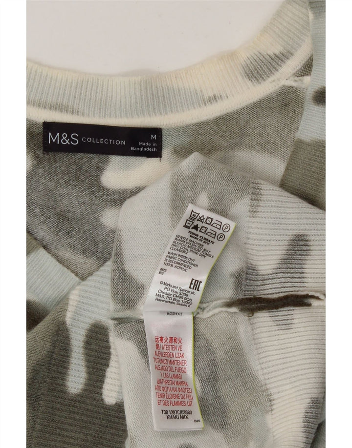 Marks & Spencer Damski sweter z dekoltem w kształcie litery V, UK 14, średni, wielokolorowy