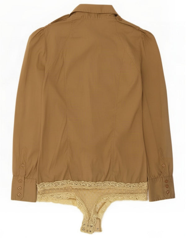 Body koszulowe damskie Guess UK 14 Medium Beige Cotton