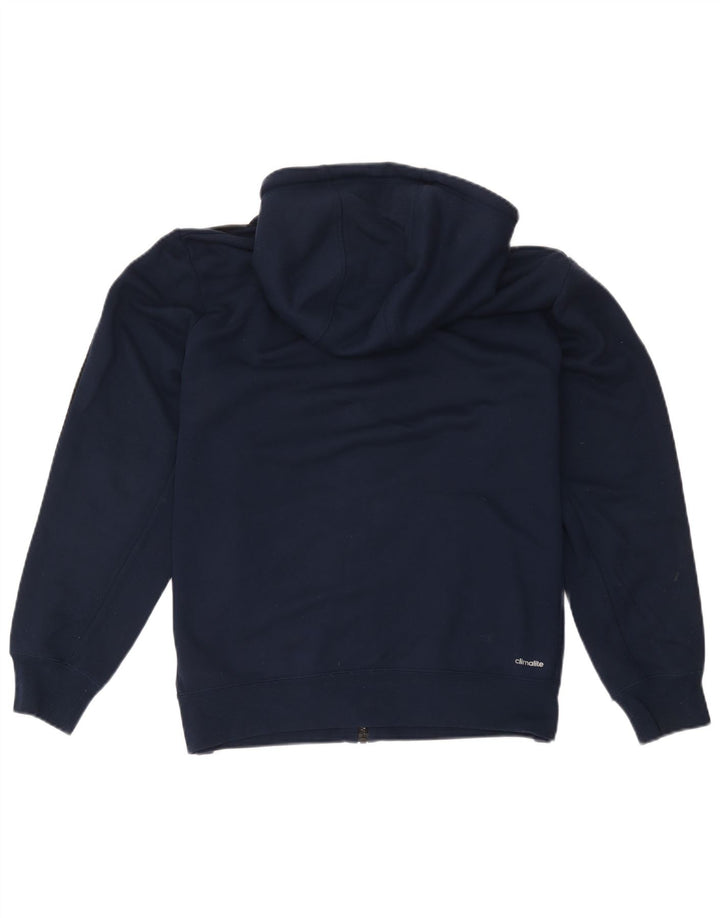 Adidas Męski sweter z kapturem Climalite Zip, duży granatowy poliester