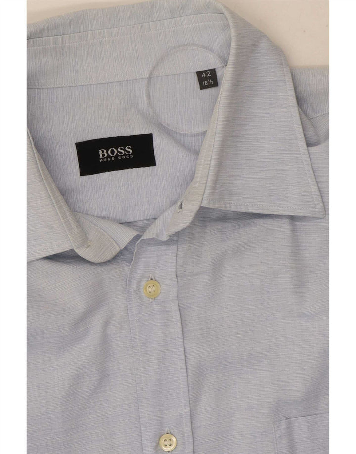 Koszula męska Hugo Boss rozmiar 42 16 1/2 duża niebieska bawełna