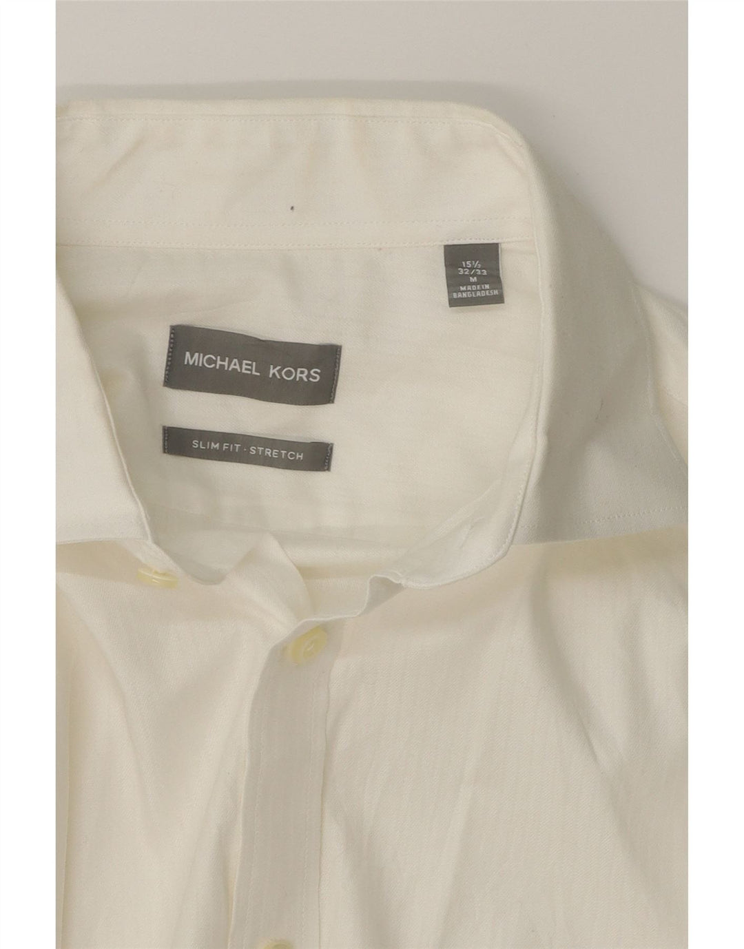 MICHAEL KORS Mens Slim Fit Shirt Size 15 1/2 Medium White Cotton Vintage Michael Kors and Second-Hand Michael Kors from Messina Hembry 