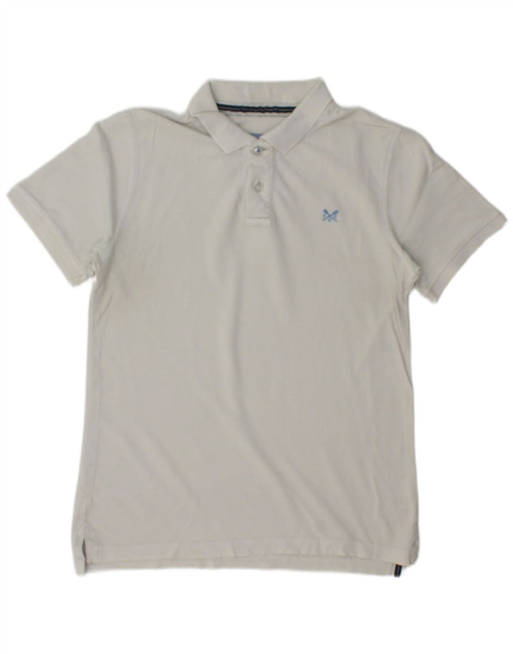 CREW CLOTHING Męska koszulka polo, mała, beżowa, bawełniana