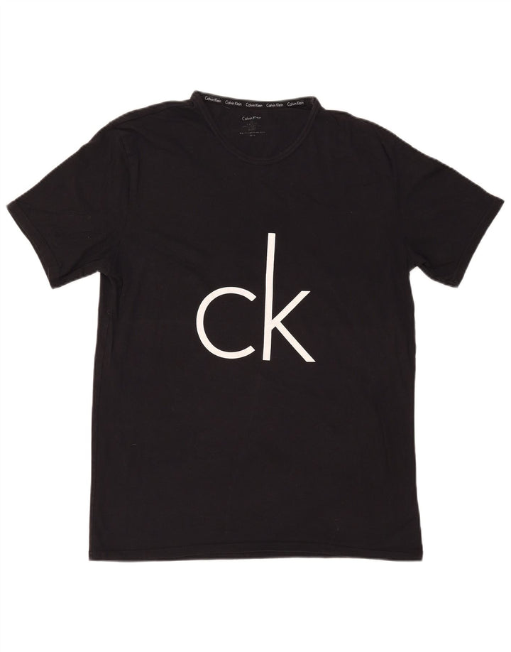 Męski T-shirt z grafiką Calvin Klein, duży, czarny
