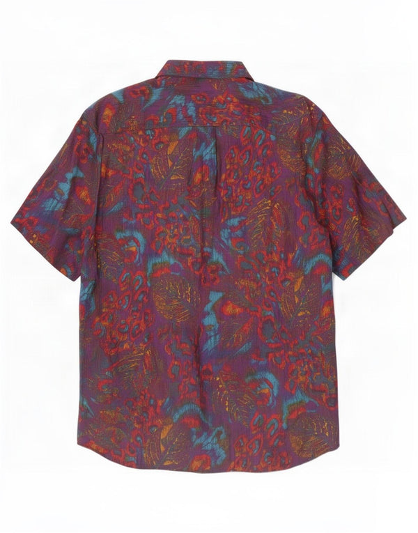 Męska koszula z krótkim rękawem Poggianti XL, wielokolorowa wiskoza typu tie-dye