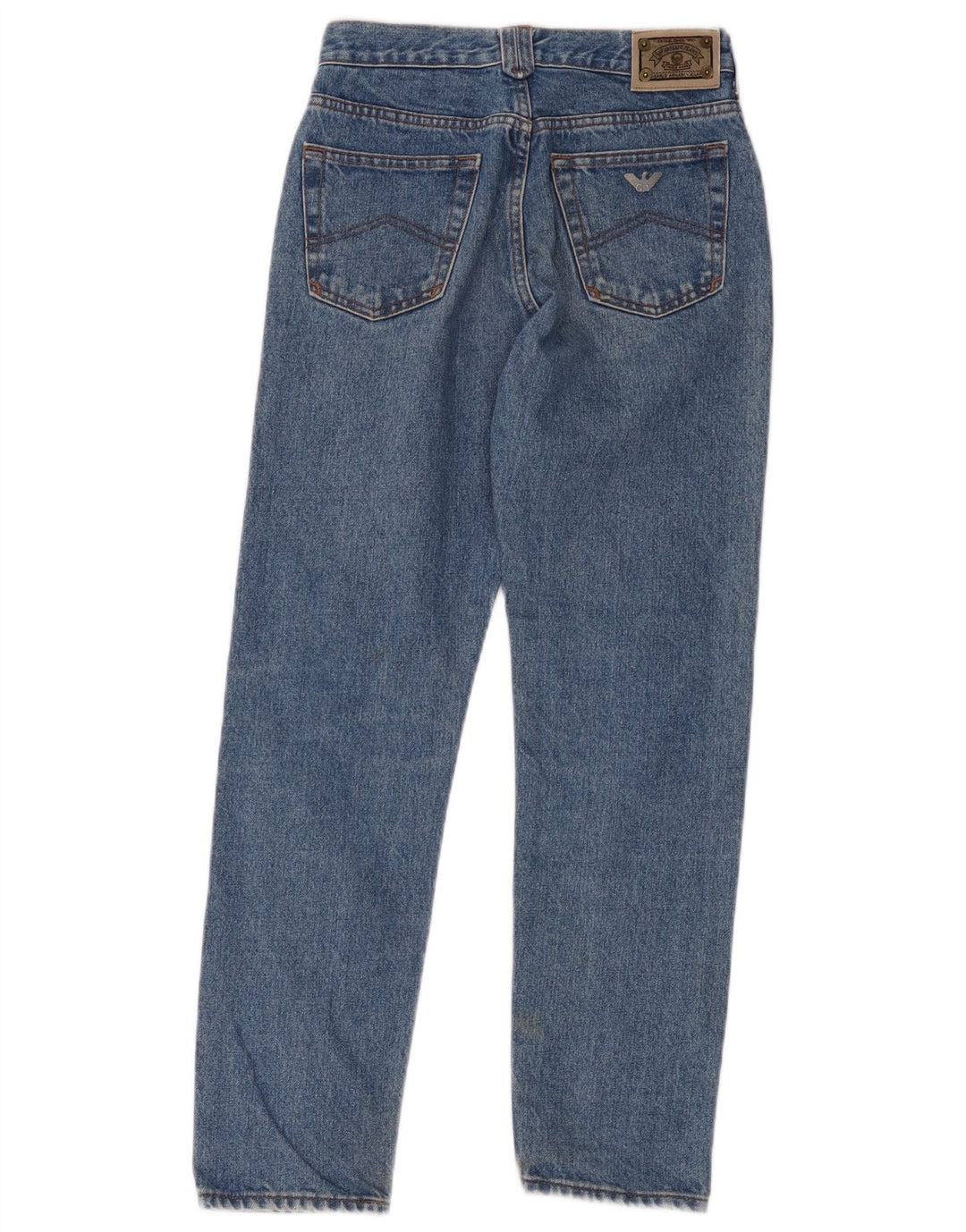Damskie jeansy Armani Crop Straight W28 L26 Niebieskie bawełniane