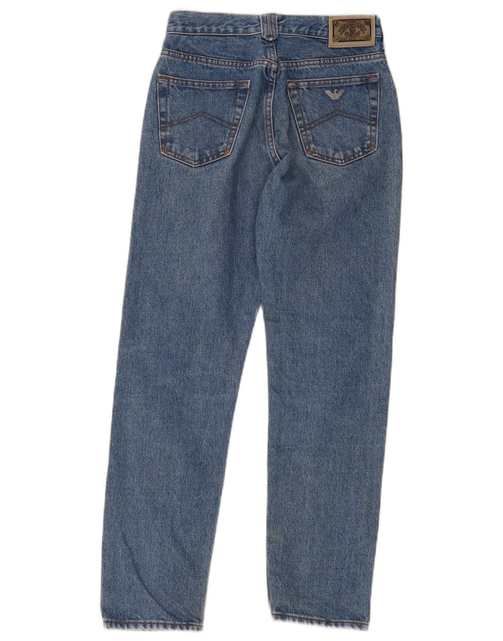 Damskie jeansy Armani Crop Straight W28 L26 Niebieskie bawełniane