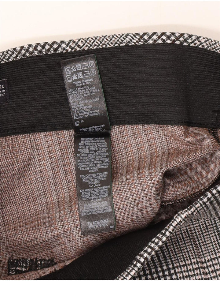 Legginsy damskie Marks & Spencer UK 10, małe, szare, poliester w pepitkę