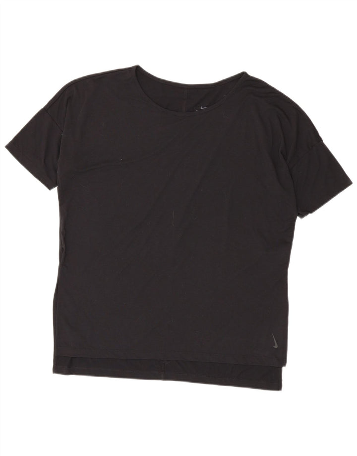 Damska koszulka oversize Nike Dri Fit, UK 14, średni czarny poliester