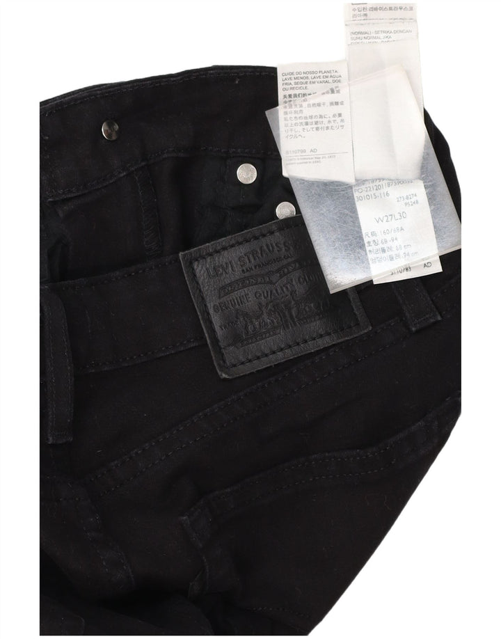 LEVI'S Damskie jeansy Bootcut 725 z wysokim stanem W27 L30 Czarna bawełna