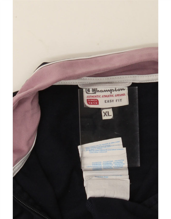 CHAMPION Womens Tracksuit Top Jacket UK 18 XL Navy Blue Vintage Champion and Second-Hand Champion from Messina Hembry 