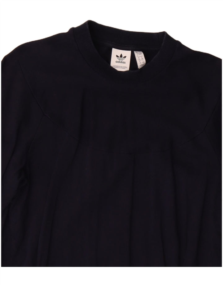 Damska bluza Adidas Jumper UK 8, mała, granatowa, bawełniana