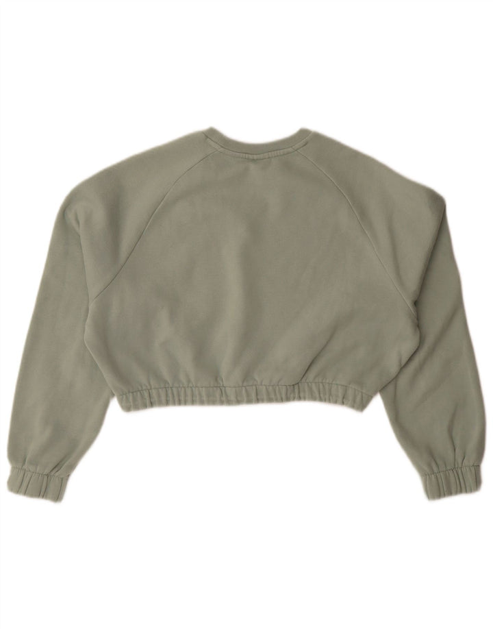 Damska bluza Puma Crop Oversize Jumper UK 10 Small Green Cotton
