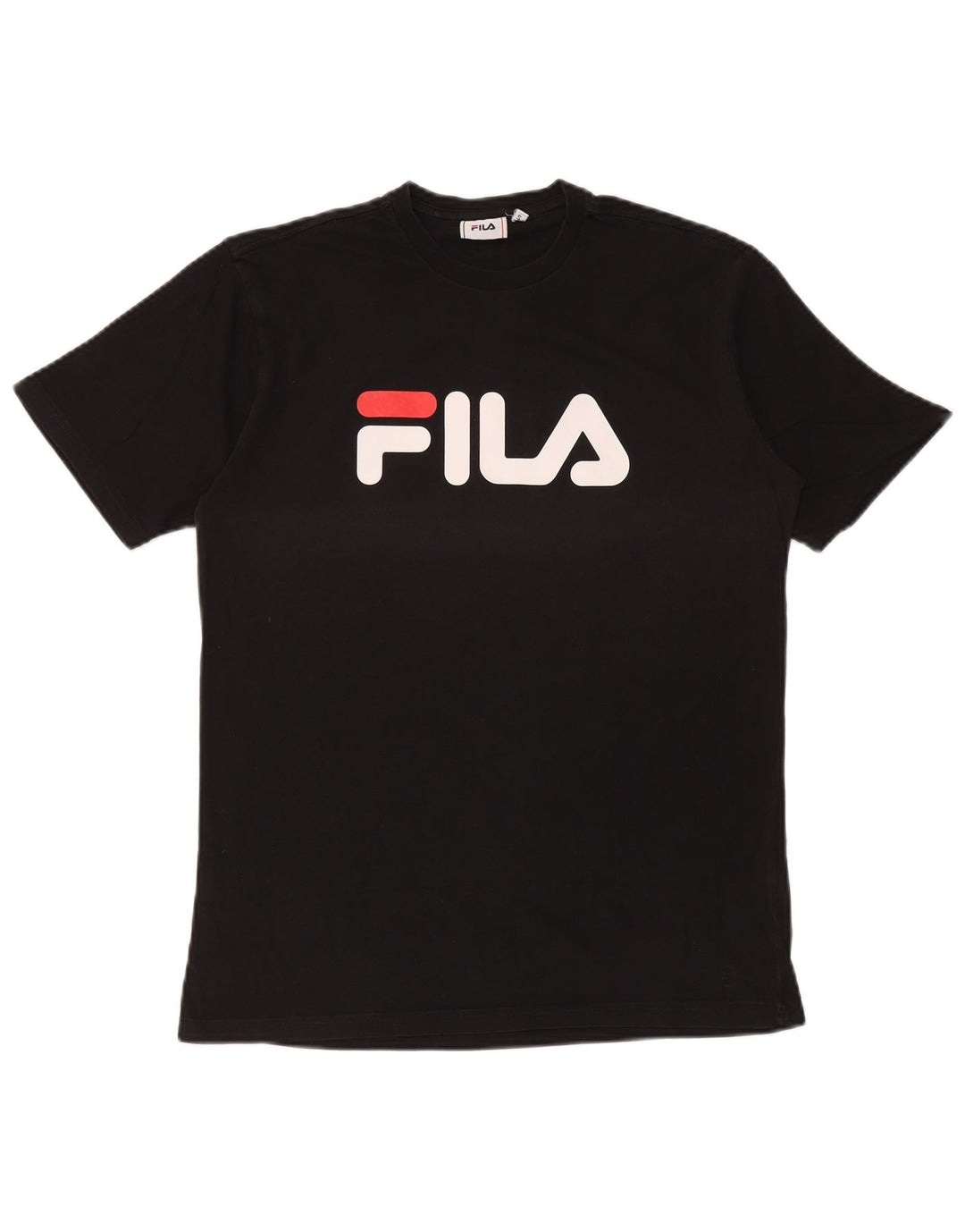 Męski T-shirt z grafiką Fila, mały, czarny, bawełniany