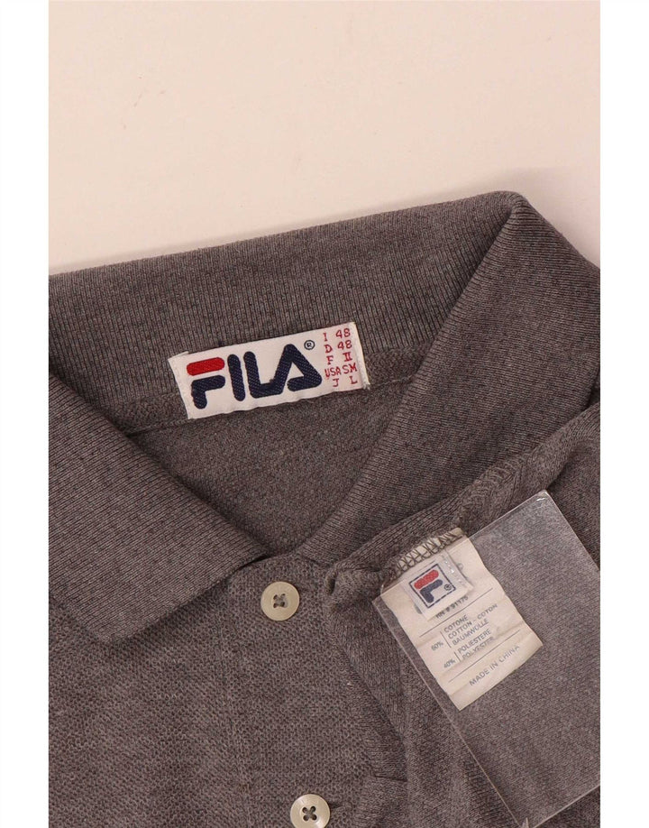 Męska koszulka polo Fila IT 48 Średnioszara bawełna