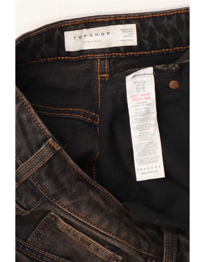 Damskie spodenki jeansowe Topshop W30, średnia czarna bawełna