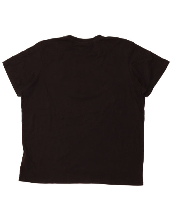 Damska koszulka z grafiką ADIDAS Top UK 18 XL, czarna bawełna