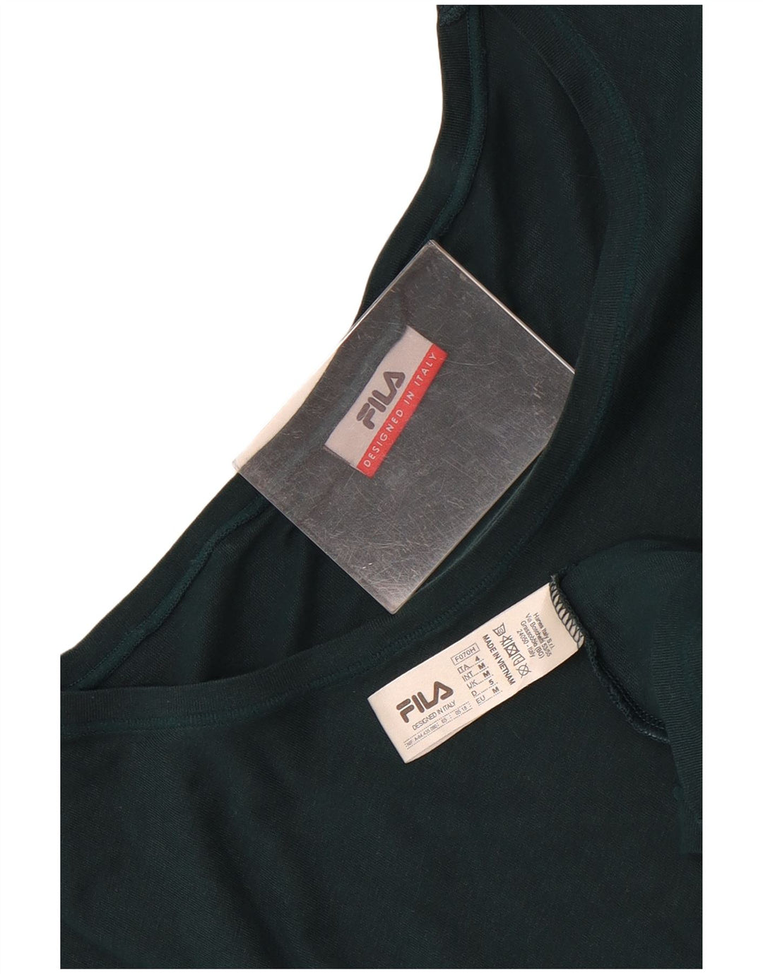 T-shirt męski Fila Top, średnio zielony, bawełniany