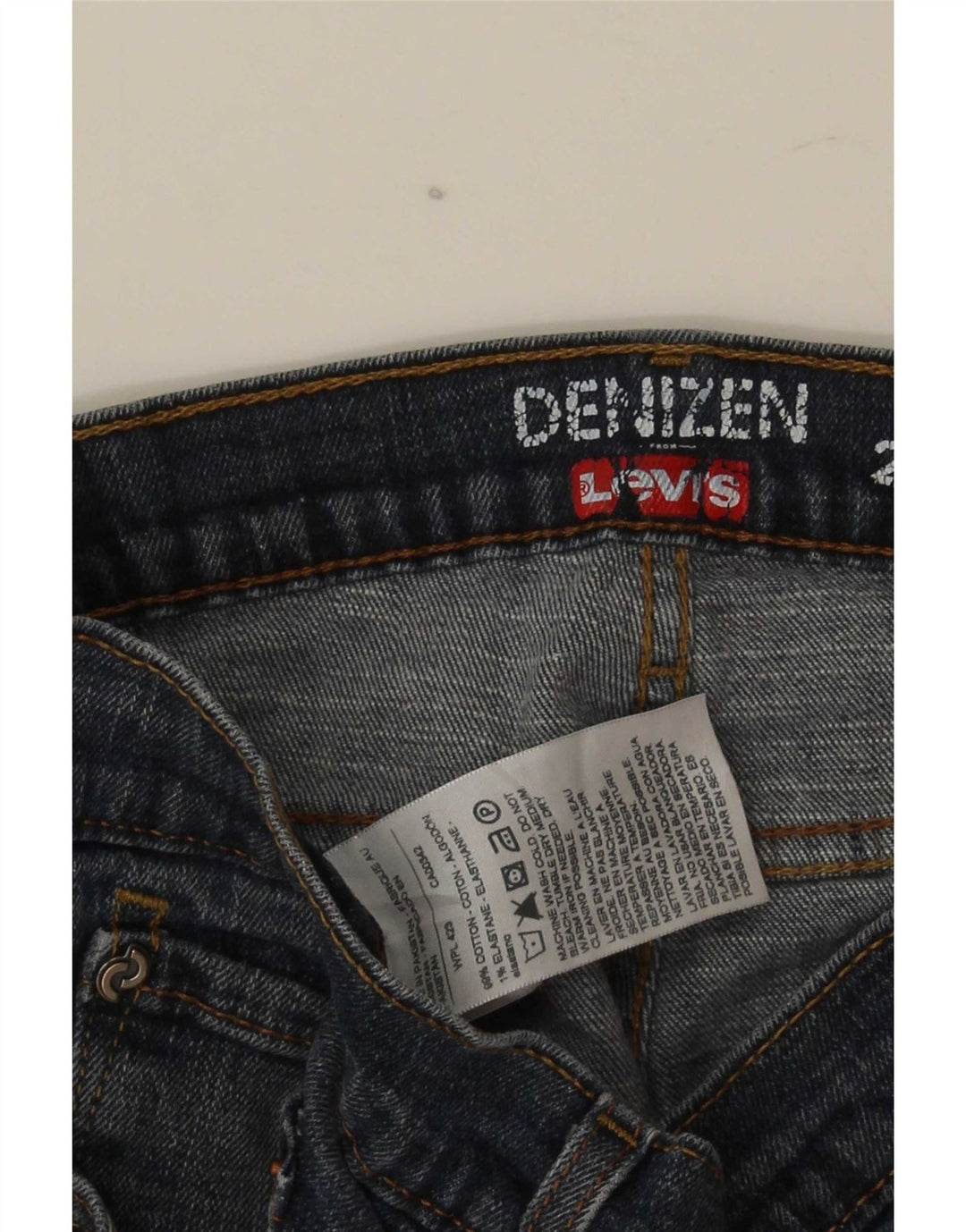 Męskie jeansy Levi's Denizen Slim Straight W34 L30 Granatowa bawełna