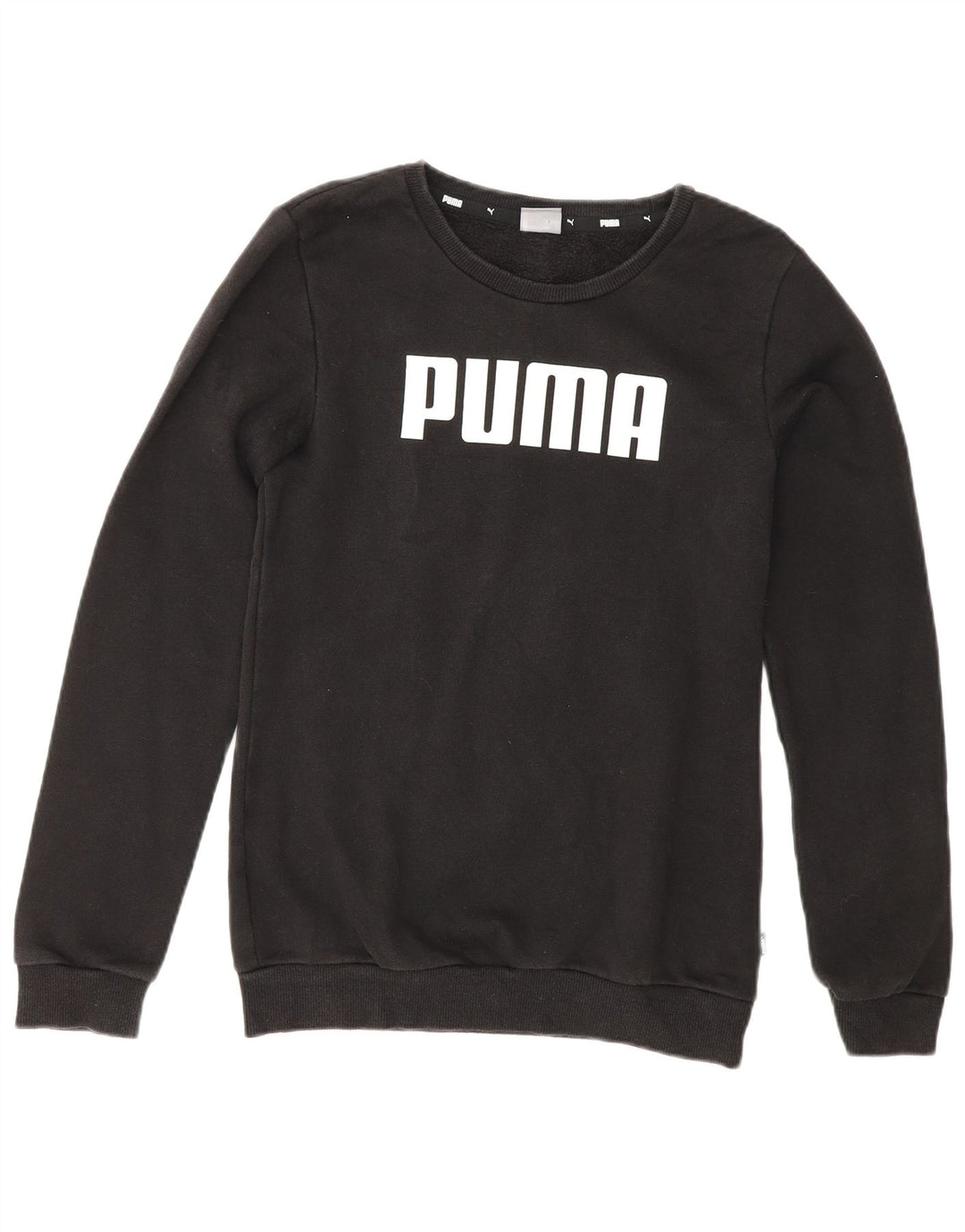 Chłopięcy sweter z grafiką PUMA, 13-14 lat, czarny, bawełniany