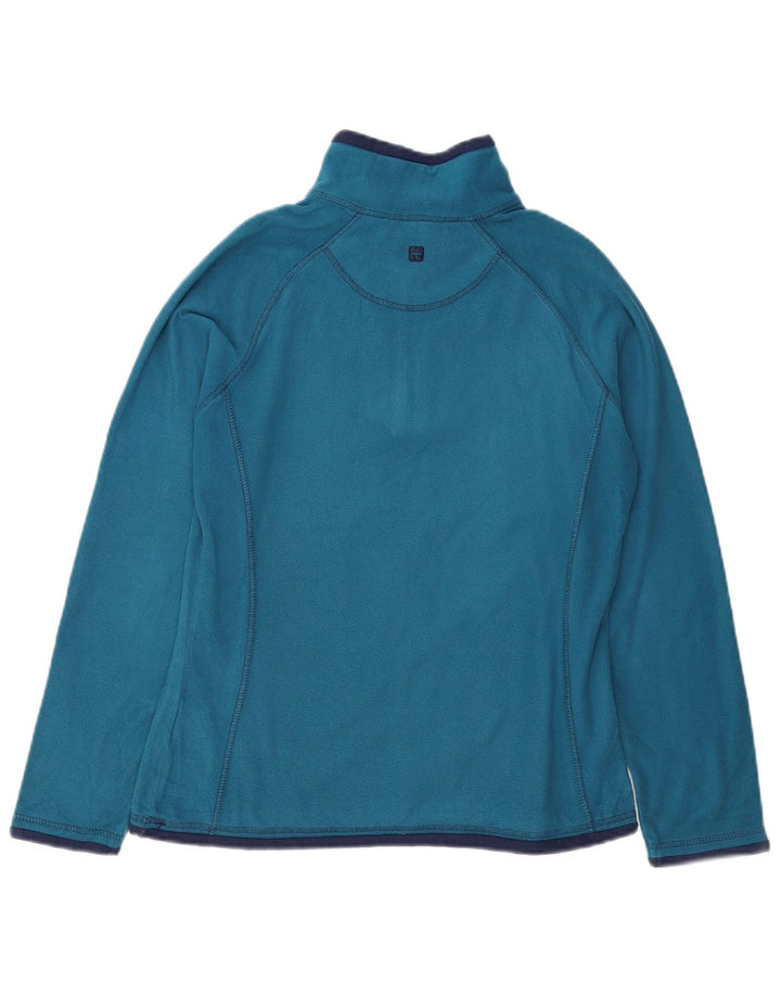 MOUNTAIN WAREHOUSE Womens Zip Neck Fleece Jumper UK 8 Small Blue Polyester