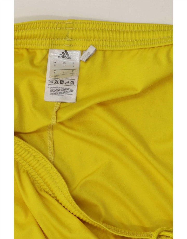 Męskie spodenki sportowe Adidas Climalite, duże, żółte, poliestrowe