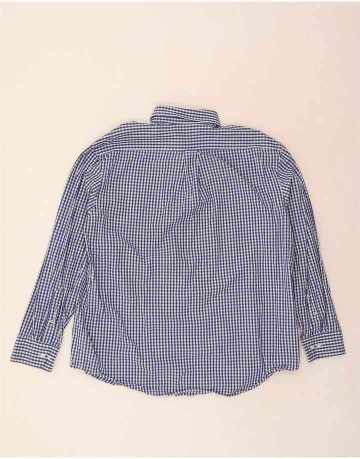 IZOD Mens Shirt XL Blue Gingham Cotton Vintage Izod and Second-Hand Izod from Messina Hembry 