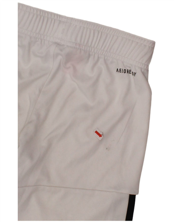 Chłopięce spodenki sportowe ADIDAS Aeroready 7-8 lat, biały poliester