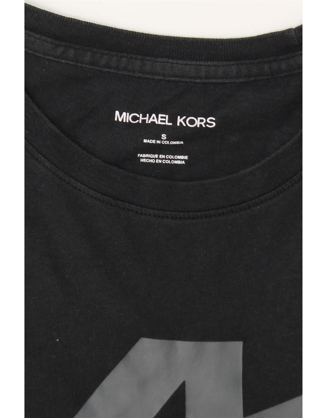 Męska koszulka z grafiką MICHAEL KORS, mała, czarna, bawełniana