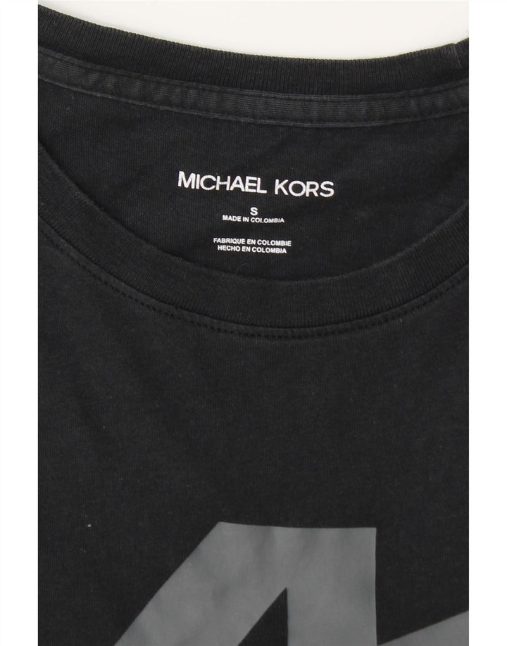 Męska koszulka z grafiką MICHAEL KORS, mała, czarna, bawełniana