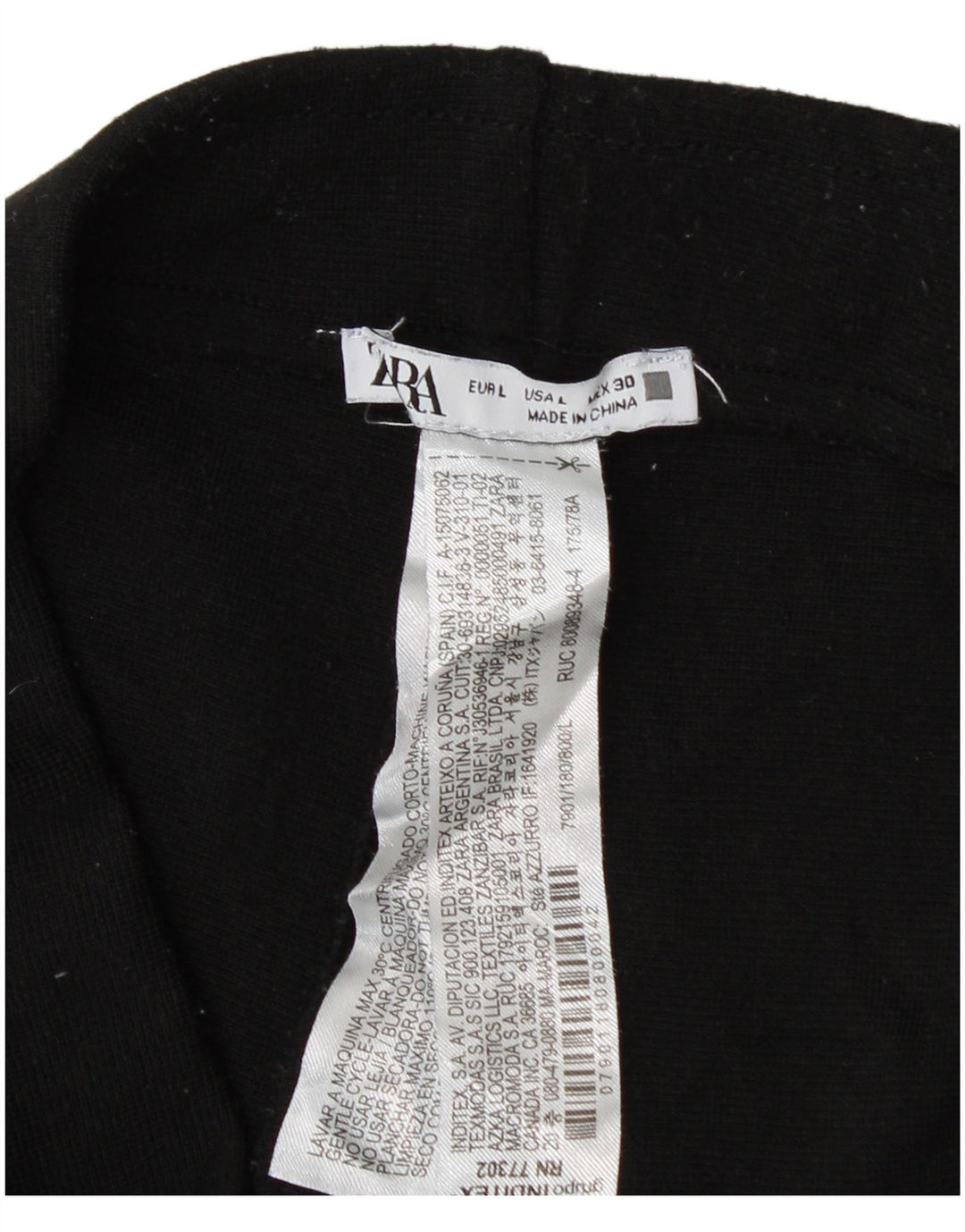 Legginsy damskie Zara UK 14, duże, czarne, poliestrowe