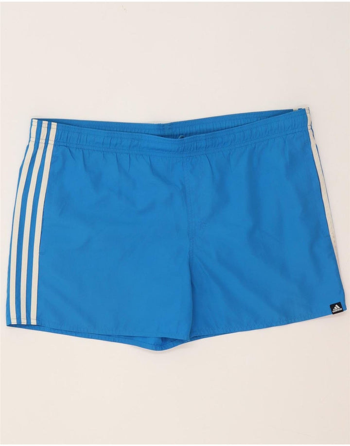 Męskie spodenki kąpielowe Adidas, duże, niebieskie, poliestrowe