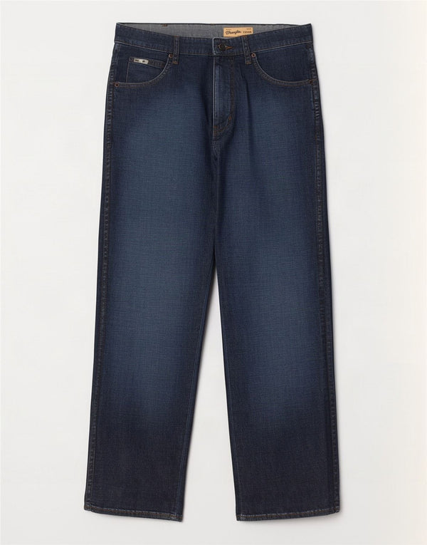 Męskie jeansy Wrangler Texas Stretch Straight W34 L28 Granatowa bawełna