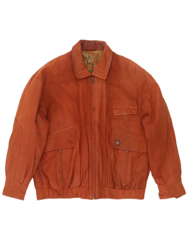 Vintage męska skórzana kurtka IT 46 Small Brown