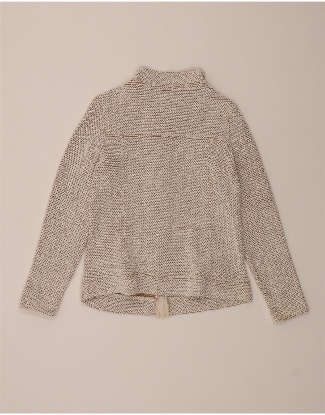 WEIRD FISH Womens Cardigan Sweater UK 10 Small Beige Cotton Vintage Weird Fish and Second-Hand Weird Fish from Messina Hembry 