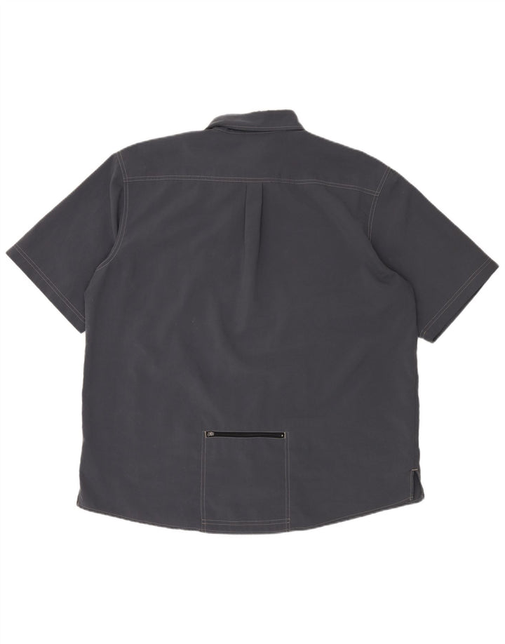 Koszula męska z krótkim rękawem ADIDAS UK 46/48 XL Granatowy poliester