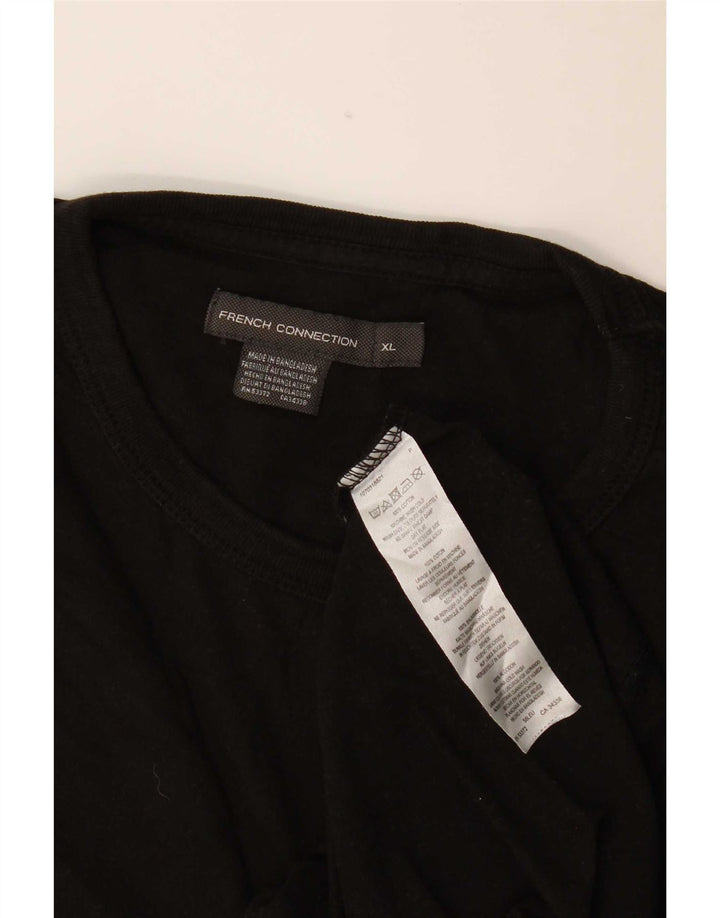 Koszulka męska French Connection Top XL, czarna, bawełniana